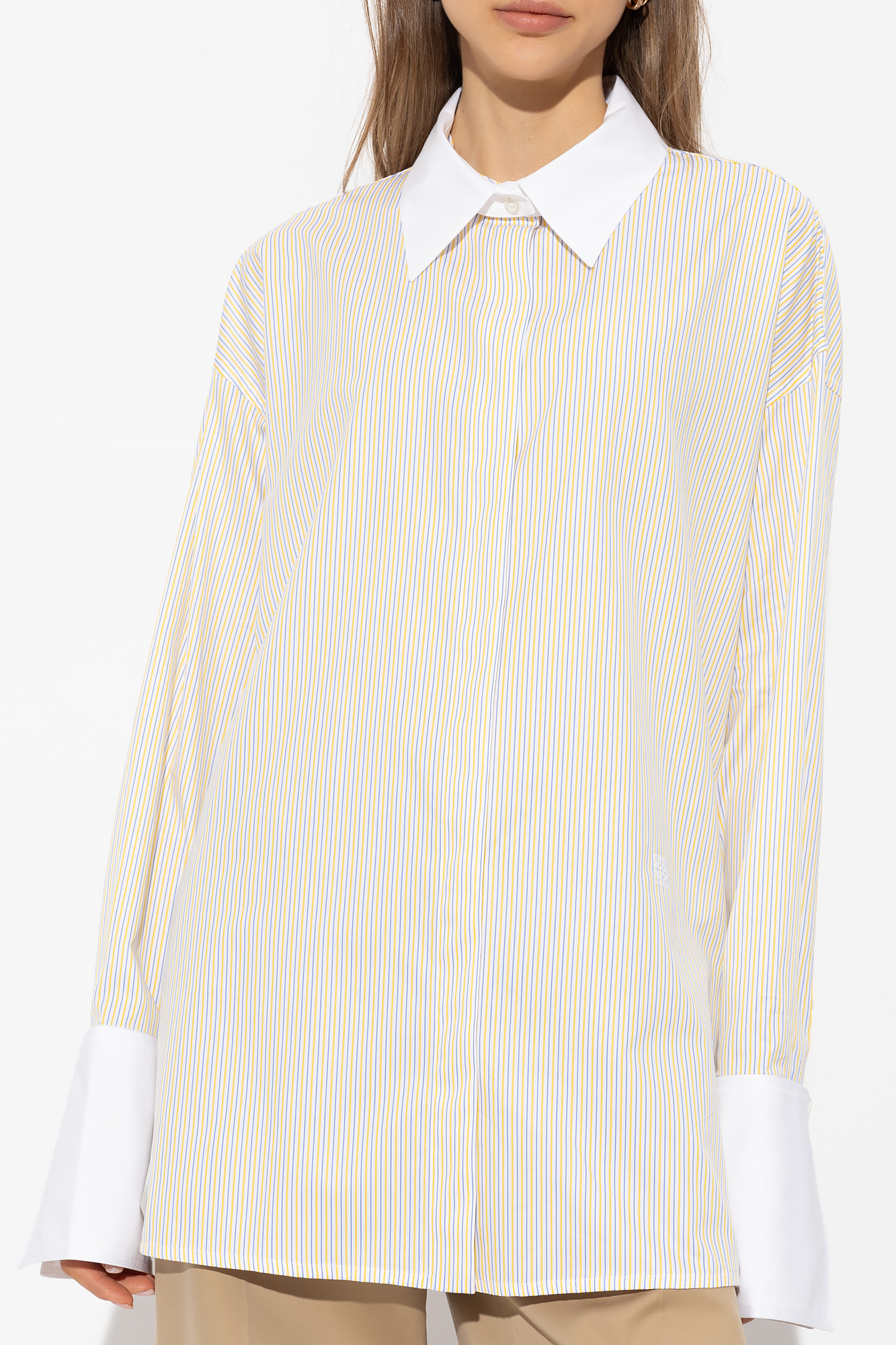 Yellow Striped shirt Loewe - SchaferandweinerShops GB